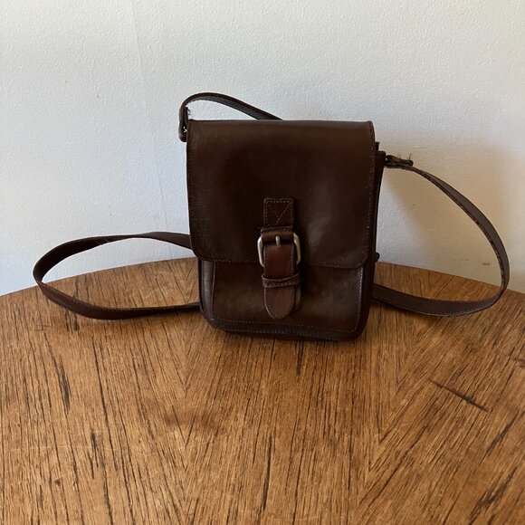 Vintage Aldo Small Crossbody Leather Bag - Dark Brown - Picture 5 of 9